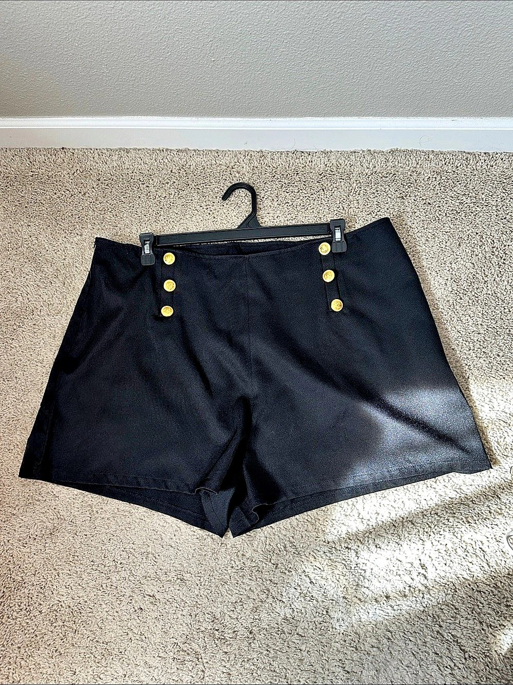 SHEIN Curve Shorts High Waist Black 4XL